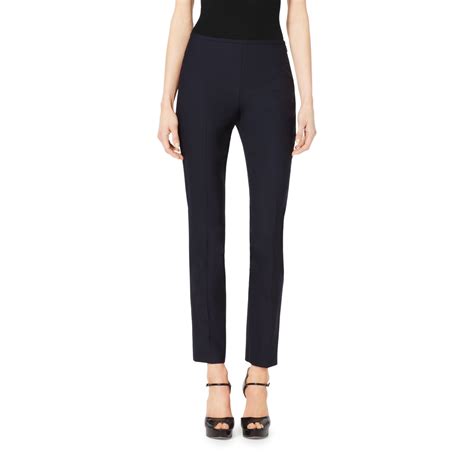 michael kors navy side zip pants|Modern.